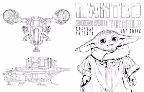 Walt Disney Star Wars: The Mandalorian Colouring Book, Multicolour Paperback – 2