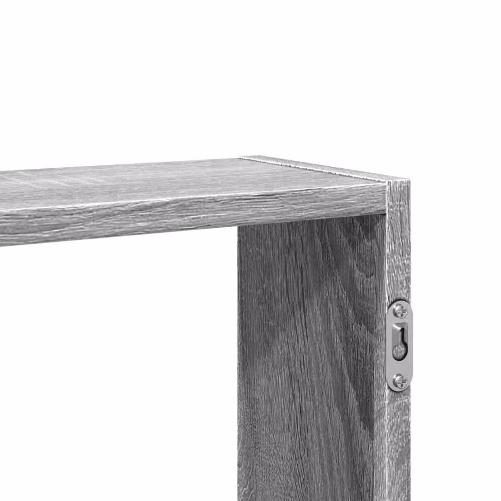 Berkfield Home Wall Mounted Shelf in Grey Sonoma, W: 99 cm, D: 15 cm, H: 60 cm – 4