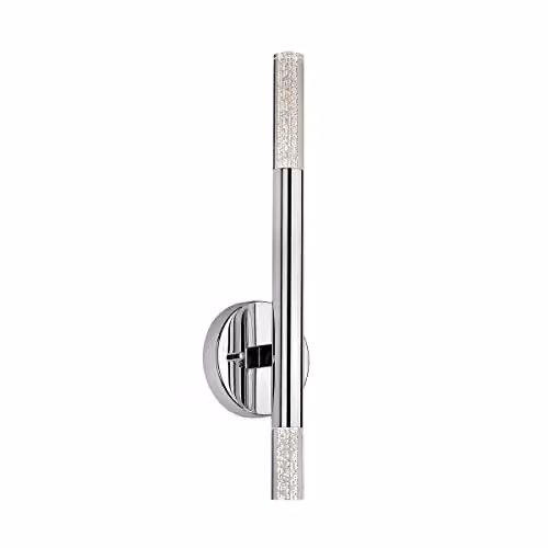 Netlighting Zumaline ONE Up Down Integrated LED Wall Light in Chrome and Transparent Glass, 3000K, 900lm