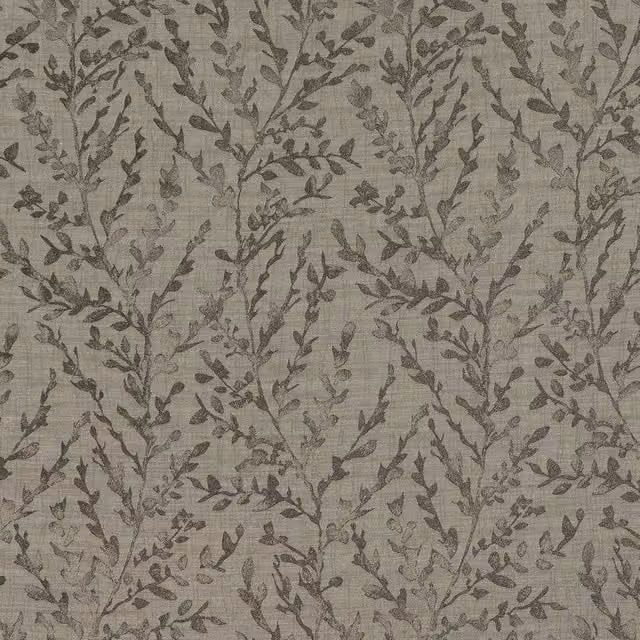 Terrys Nature Floral Velvet Fabric in Beige, Grey and Brown