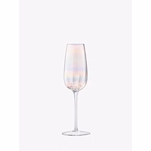LSA International Pearl Champagne Flute Set of Two, Multicolour, 250ml per glass