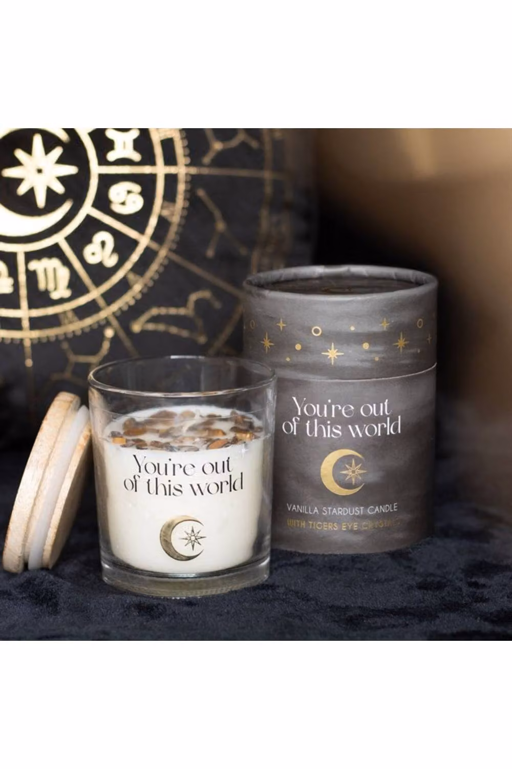 KDMD Vanilla Stardust Crystal Chip Candle in Brown – 3