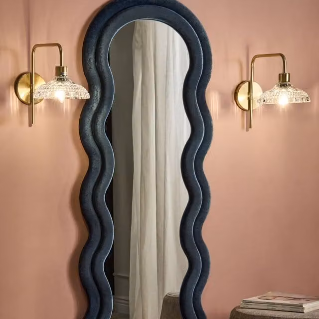 Wyld and Coco Gold Industrial Wall Lamp with Transparent Glass Cylinder Shade – 1