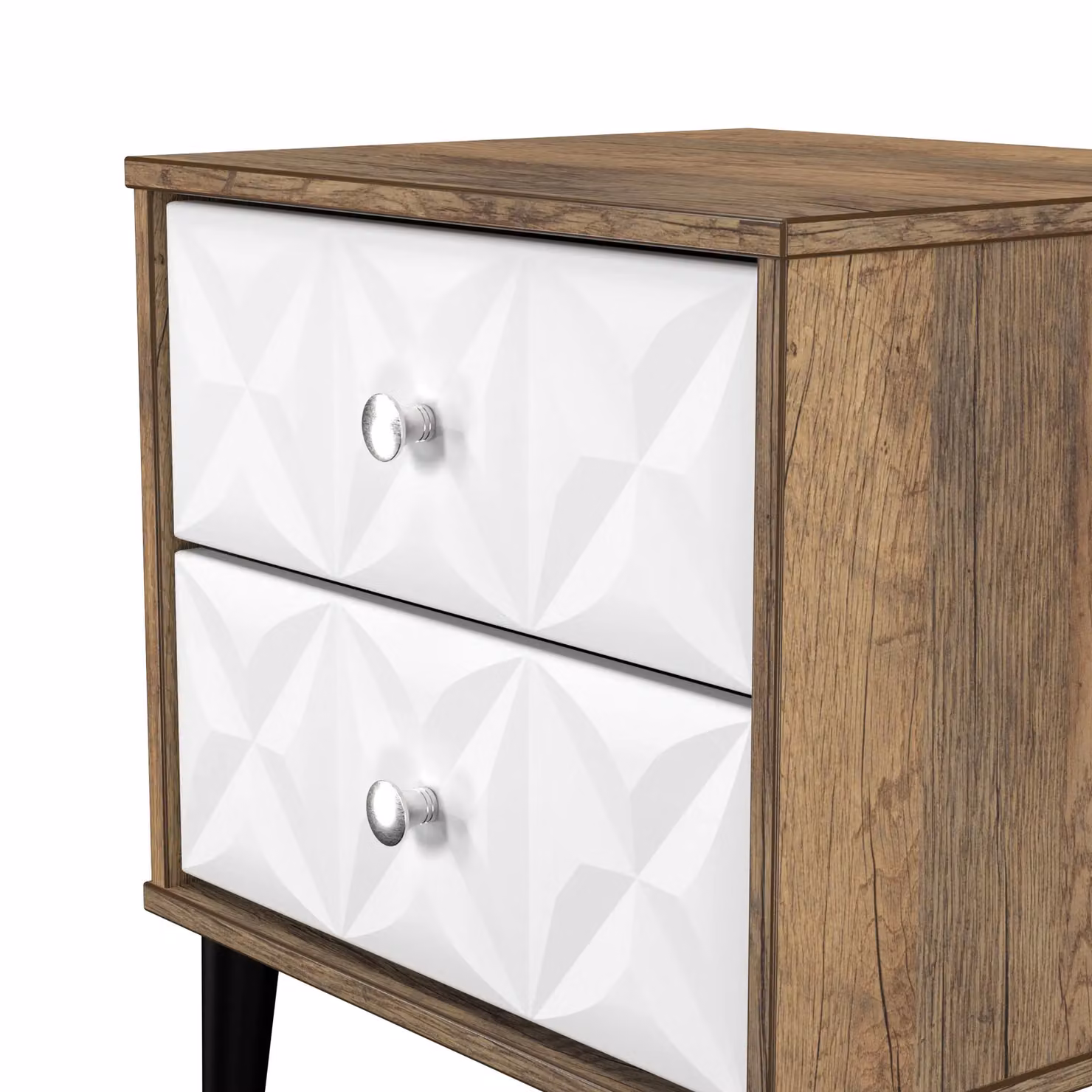 2 U Toledo 2 Drawer Bedside Cabinet in Dark Brown – 3