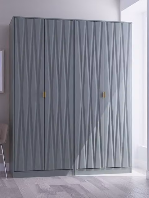 Ready Assembled 2 U Dallas Quad Wardrobe in Pale Green