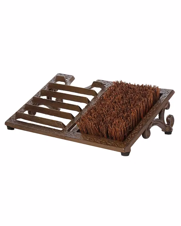 Dibor Cast Iron Free Standing Outdoor Garden Boot Brush and Scraper in Brown – 2