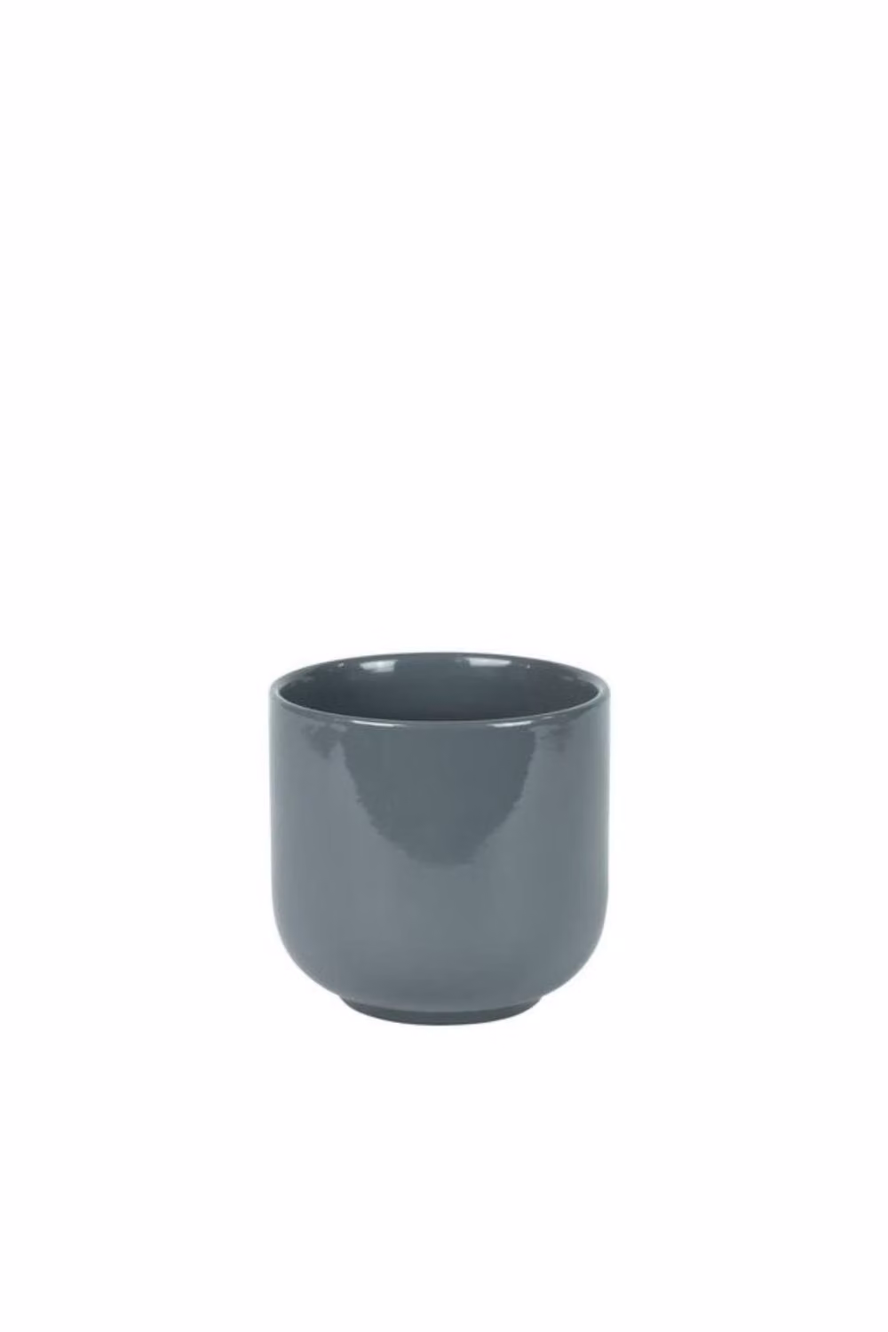 KDMD Hortus Havana Glossy Grey Ceramic Tabletop Pot, 3 Pack, Diameter: 13 cm – 2