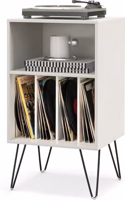 COSTWAY 3-Tier Turntable Stand in White