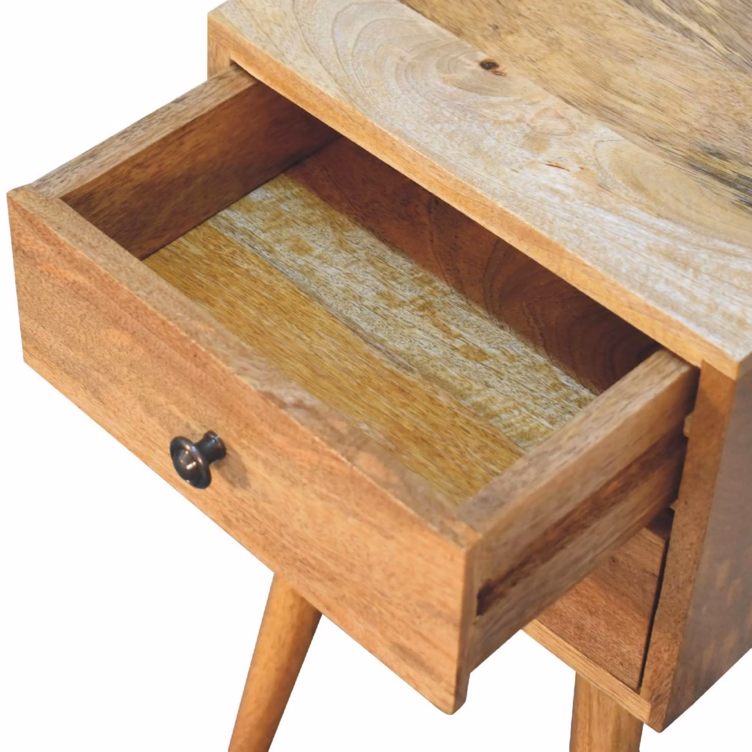 Aosom UK Mini Bedside Table with 2 Drawers in Brown, W/D/H: 30 x 30 x 57 cm – 4