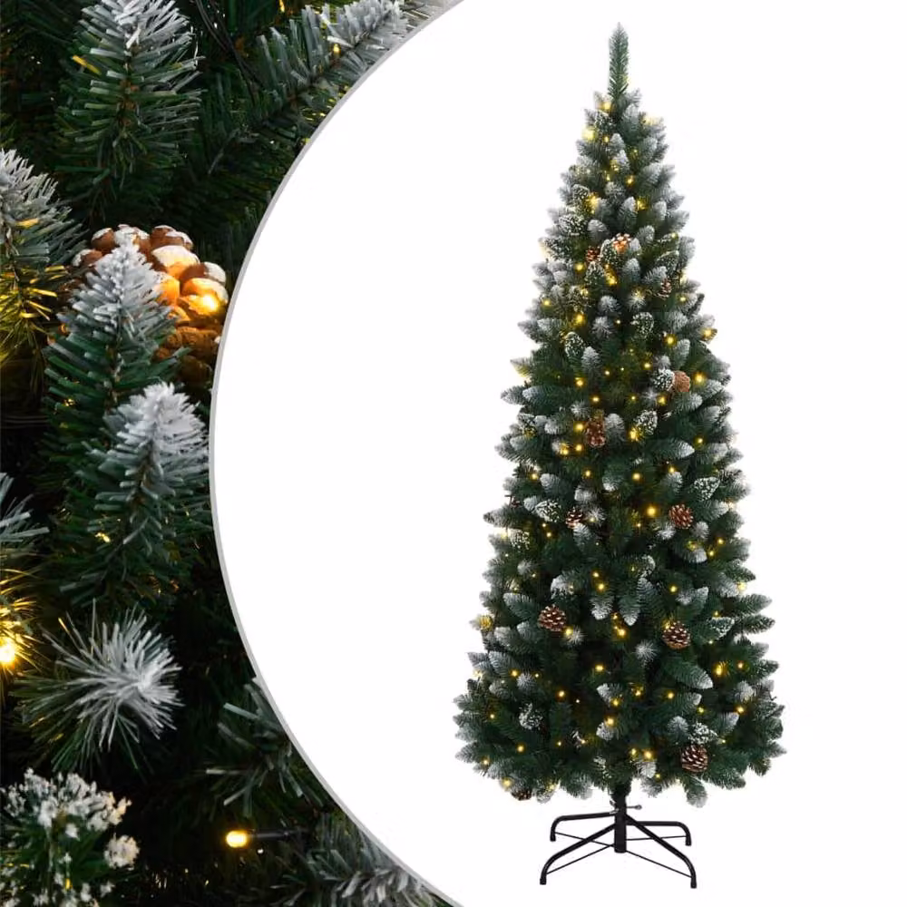Berkfield Home Green Artificial Christmas Tree with 300 LEDs, Height: 210 cm – 2