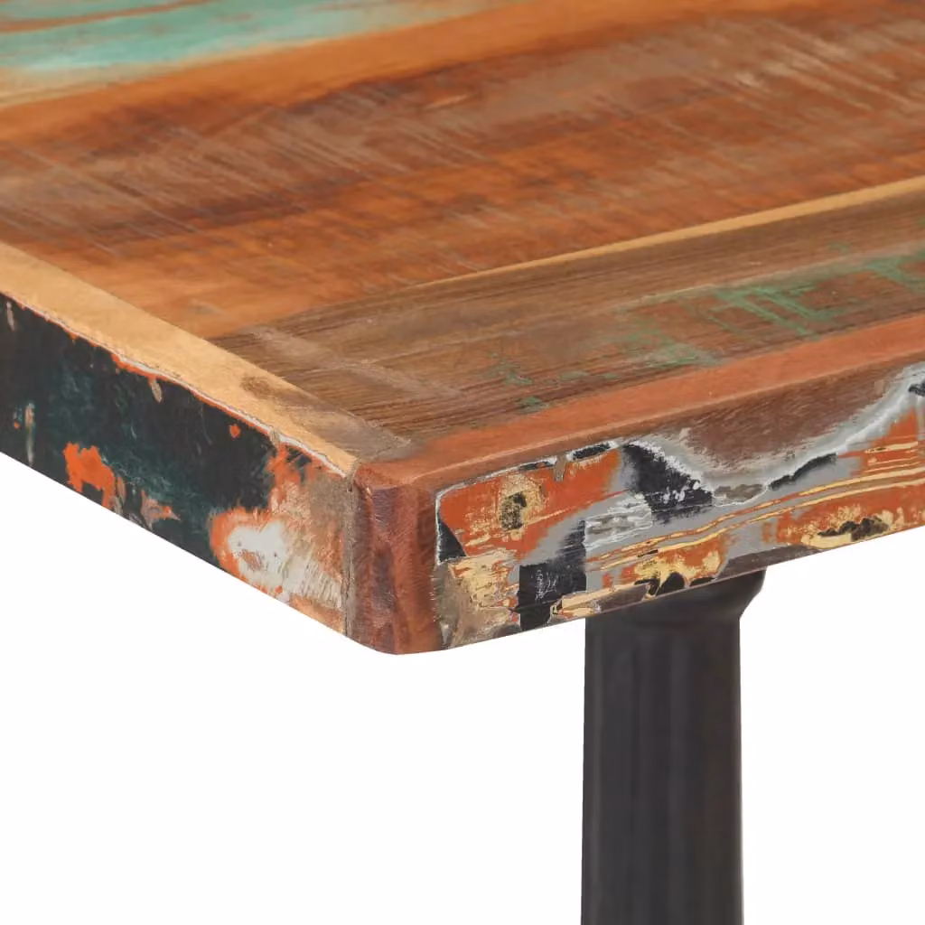 Berkfield Home Bistro Table in Brown Solid Reclaimed Wood, W/D/H: 60 x 60 x 76 cm – 2