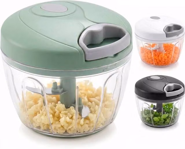 NESTLUNE Manual Food Chopper and Vegetable Slicer in Green, W/D/H: 100 x 15 cm