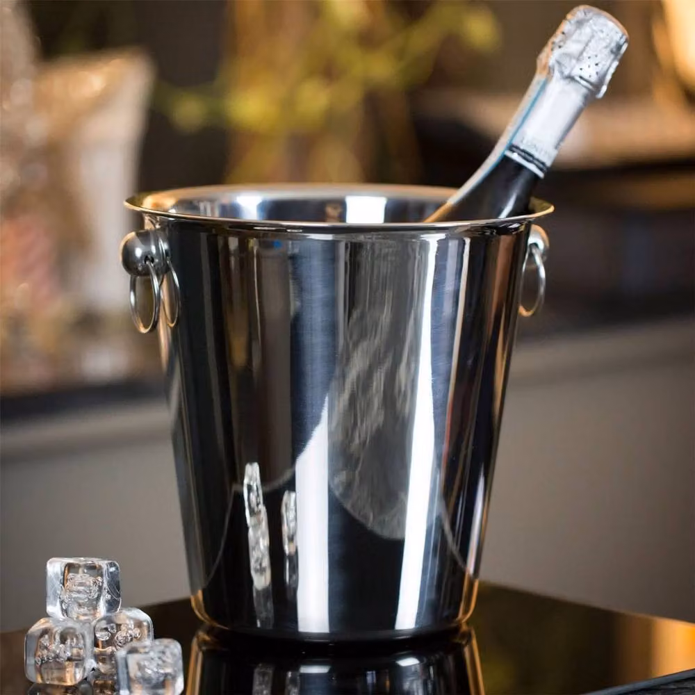 Havendro Stainless Steel Ice Bucket and Champagne Wine Chiller, 4 Litre, Silver – 2
