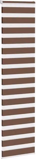 Berkfield Home Elegant Zebra Blind in Brown, W: 65 cm, H: 200 cm, Polyester Fabric – 1