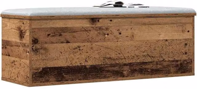 Berkfield Home Rustic Brown Storage Box in Engineered Wood, W/D/H: 102 x 35 x 35 cm