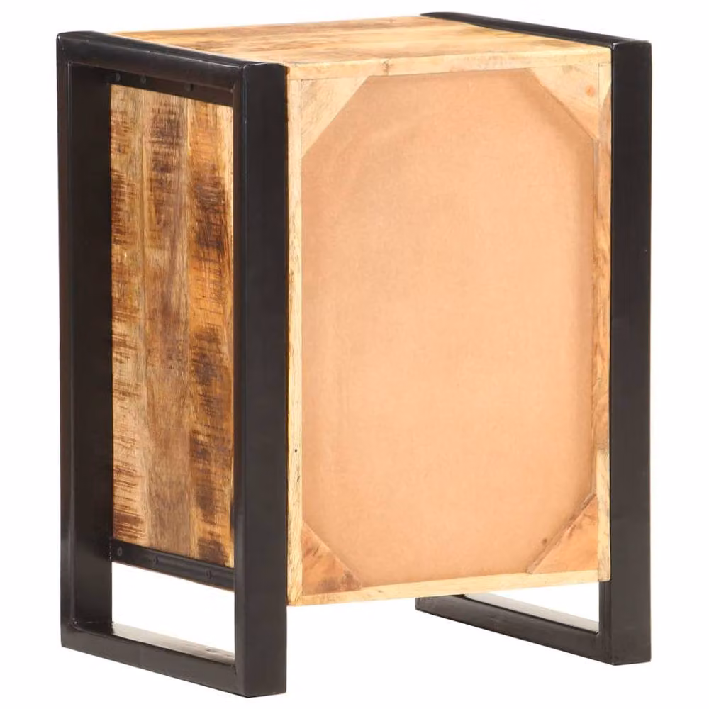 Berkfield Home Bedside Cabinet in Brown Solid Mango Wood, W/D/H: 40 x 35 x 55 cm – 4