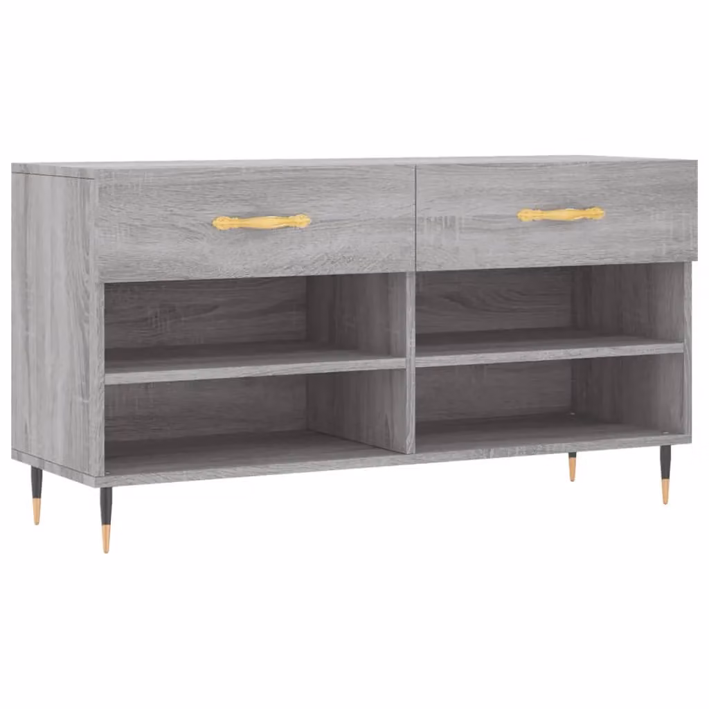 Berkfield Home Grey Sonoma Shoe Bench W/D/H: 102 x 35 x 55 cm – 2