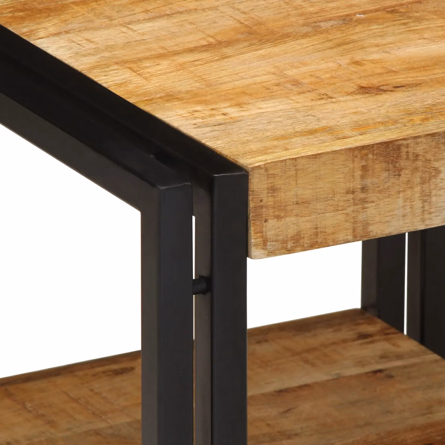 Berkfield Home Brown Mango Wood Coffee Table, W: 40 cm, D: 50 cm, H: 38 cm – 5