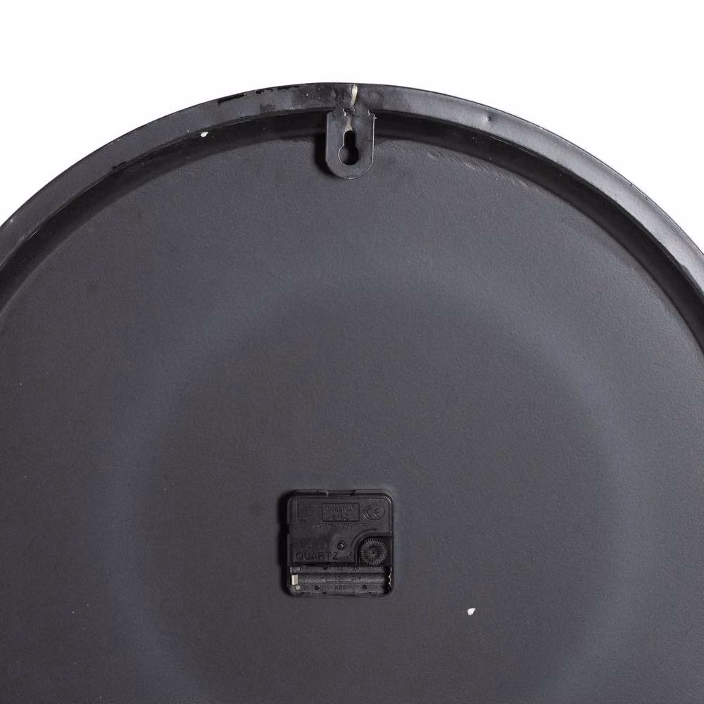 Wyld Haus Grey Minimalist Round Metal Wall Clock with White Numerals – 2