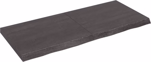 Berkfield Home Wall Mounted Rustic Oak Shelf in Dark Grey and Brown, W: 140 cm, D: 60 cm – 1