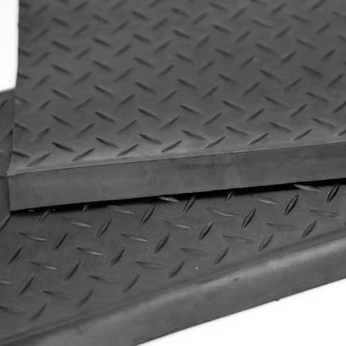 Actiasmat 3-Piece Self-Adhesive Non-Slip Rubber Stair Tread Mats with Geometric Pattern in Black – 2