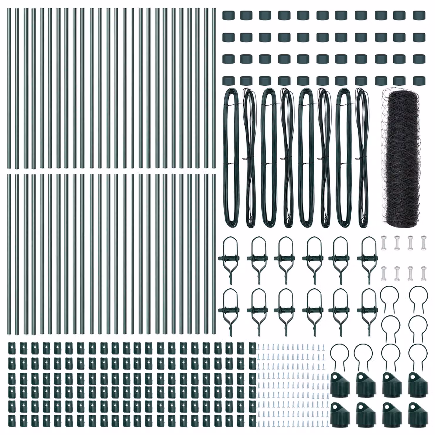 Berkfield Home Grey Powder-Coated Steel Hexagon Fence, H: 60 cm, W: 100 m – 2