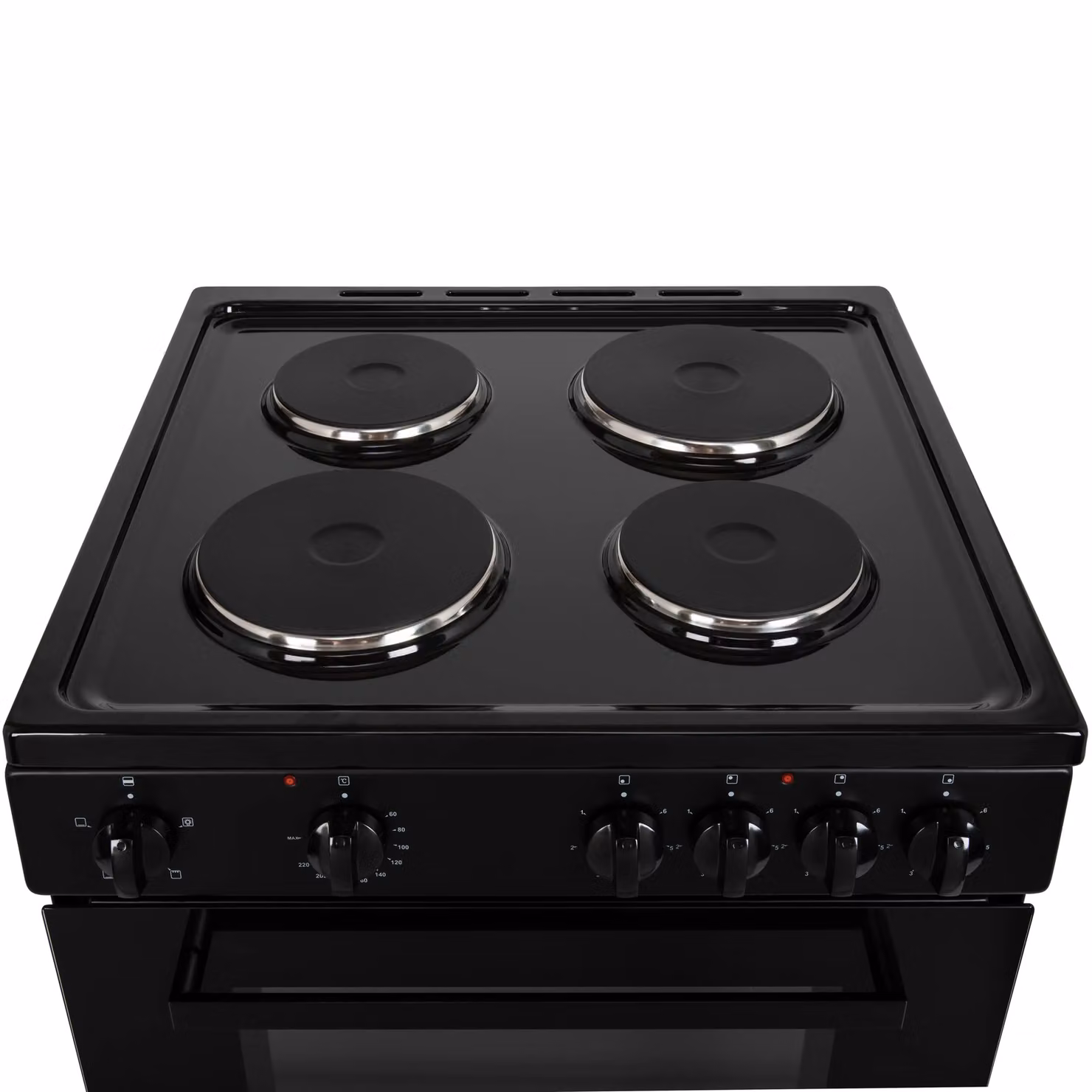 Willow 68L Freestanding Single Cavity Electric Cooker with Solid Plate, Black – 4