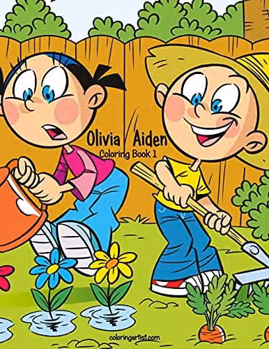 Olivia & Aiden Colouring Book Volume 1 for Children, Multicolour Paper