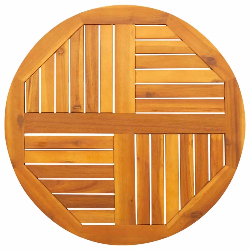 Berkfield Home Round Solid Wood Acacia Table Top, Brown, Diameter: 70 cm, Thickness: 2 cm – 2