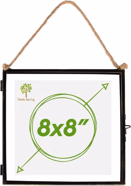 Nicola Spring Industrial Metal Hanging Photo Frame, Black, Square, Fits 20 x 20 cm – 5