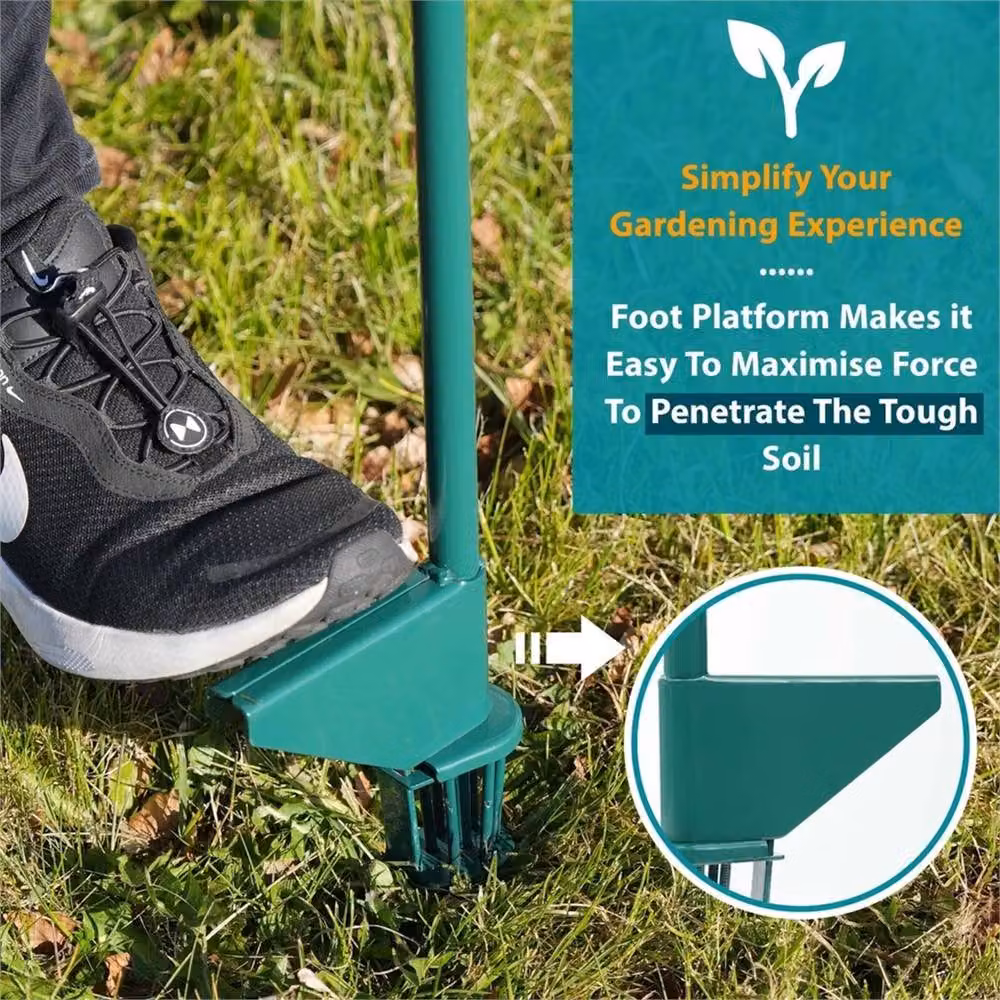 VOGREX Steel Lawn Weeder and Manual Root Remover Tool in Green – 3