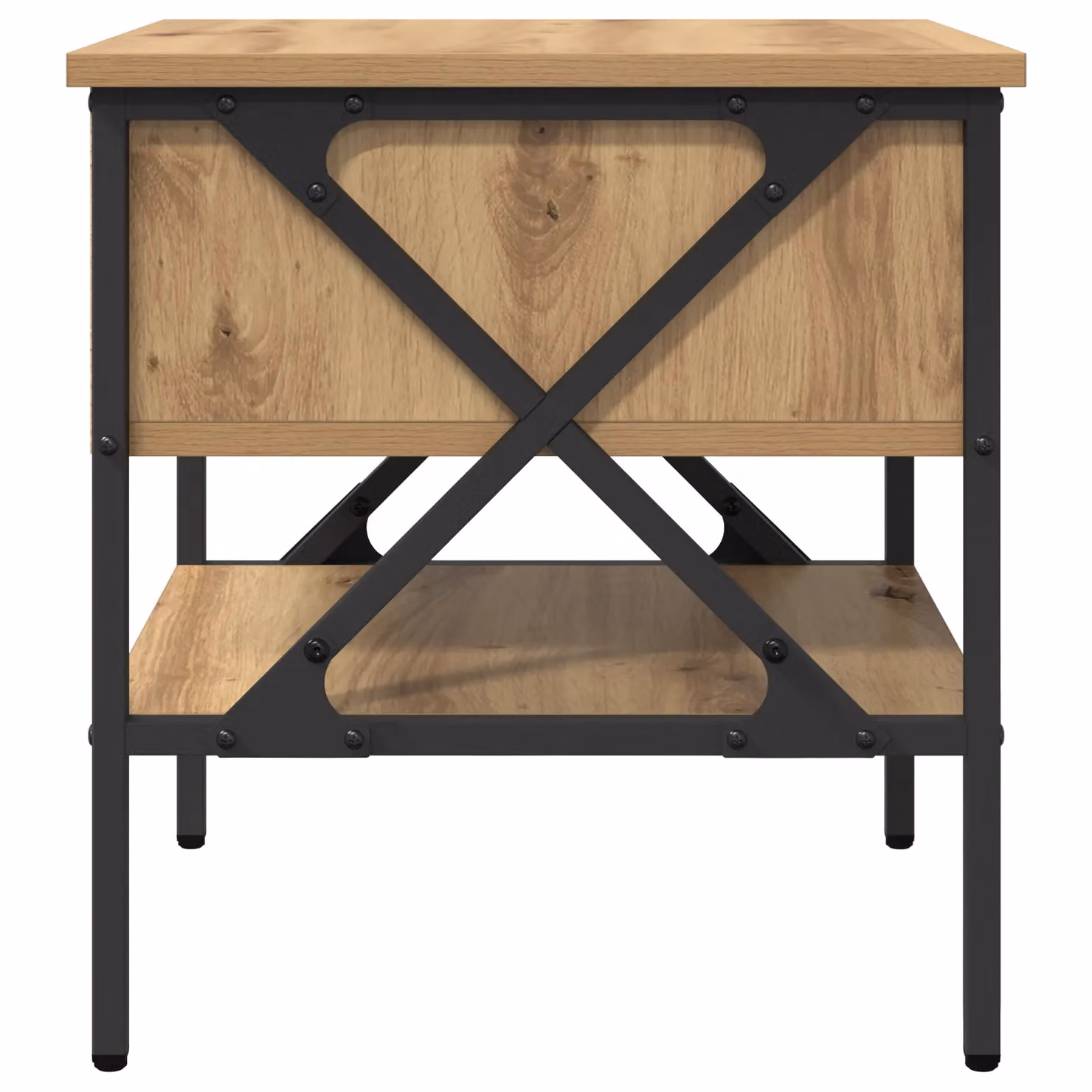 Berkfield Home Artisan Oak Bedside Table in Beige, W/D/H: 40 x 42 x 45 cm – 3