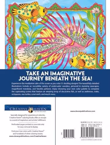 Dover Creative Haven Enchanting Oceans Adult Coloring Book – 2