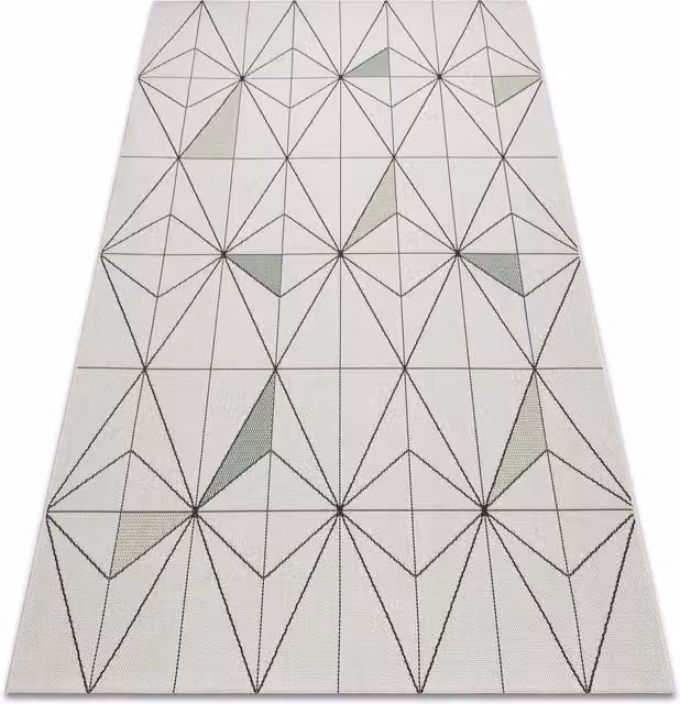 RugsX White Modern Flat Weave Polypropylene Rug, W: 200 cm, D: 290 cm
