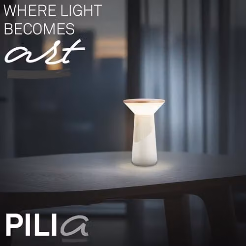 Briloner Pilia Rechargeable LED Table Lamp with Stepless Touch Dimmer, IP44, Warm White, H 24 cm x W 15 cm x D 15 cm, Warm Grey Coffee – 12