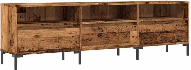 Berkfield Home Rustic Old Wood TV Cabinet in Brown, W/D/H: 150 x 30 x 44.5 cm