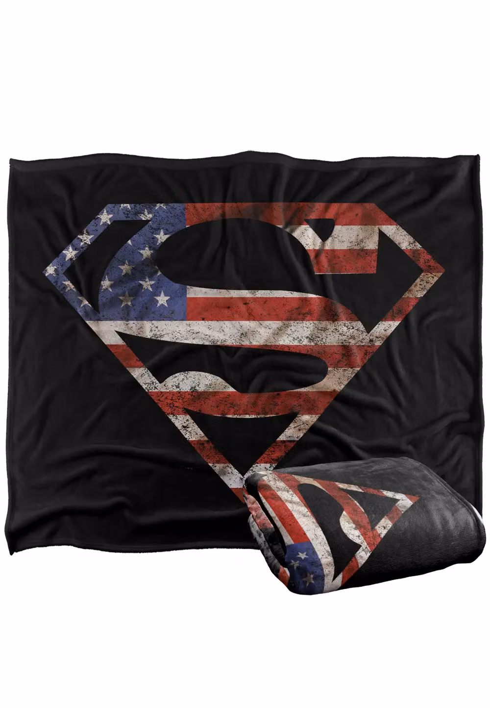 DC Comics Superman Super Patriot Silky Touch Super Soft Throw Blanket, White, W/D/H: 152 x 127 cm – 8