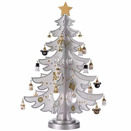 Smart Garden Three Kings Silver and White Christmas Tabletop DécoTree – 1