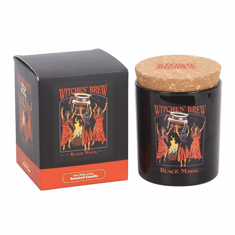 Steven Rhodes Witches Brew Oat Milk Latte Scented Candle in True Black – 3