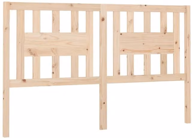 Berkfield Home Rustic Solid Wood Pine Headboard in Natural, W: 166 cm, D: 4 cm, H: 100 cm