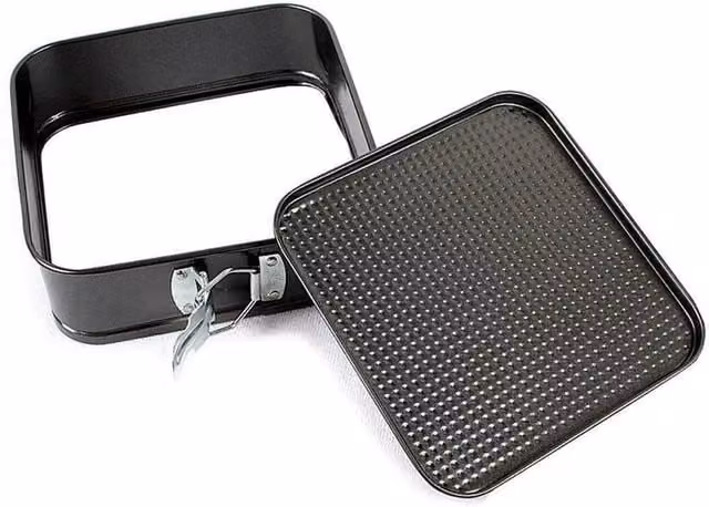 VOGREX Set of 5 Square Non-Stick Springform Cake Baking Tins in Black – 1