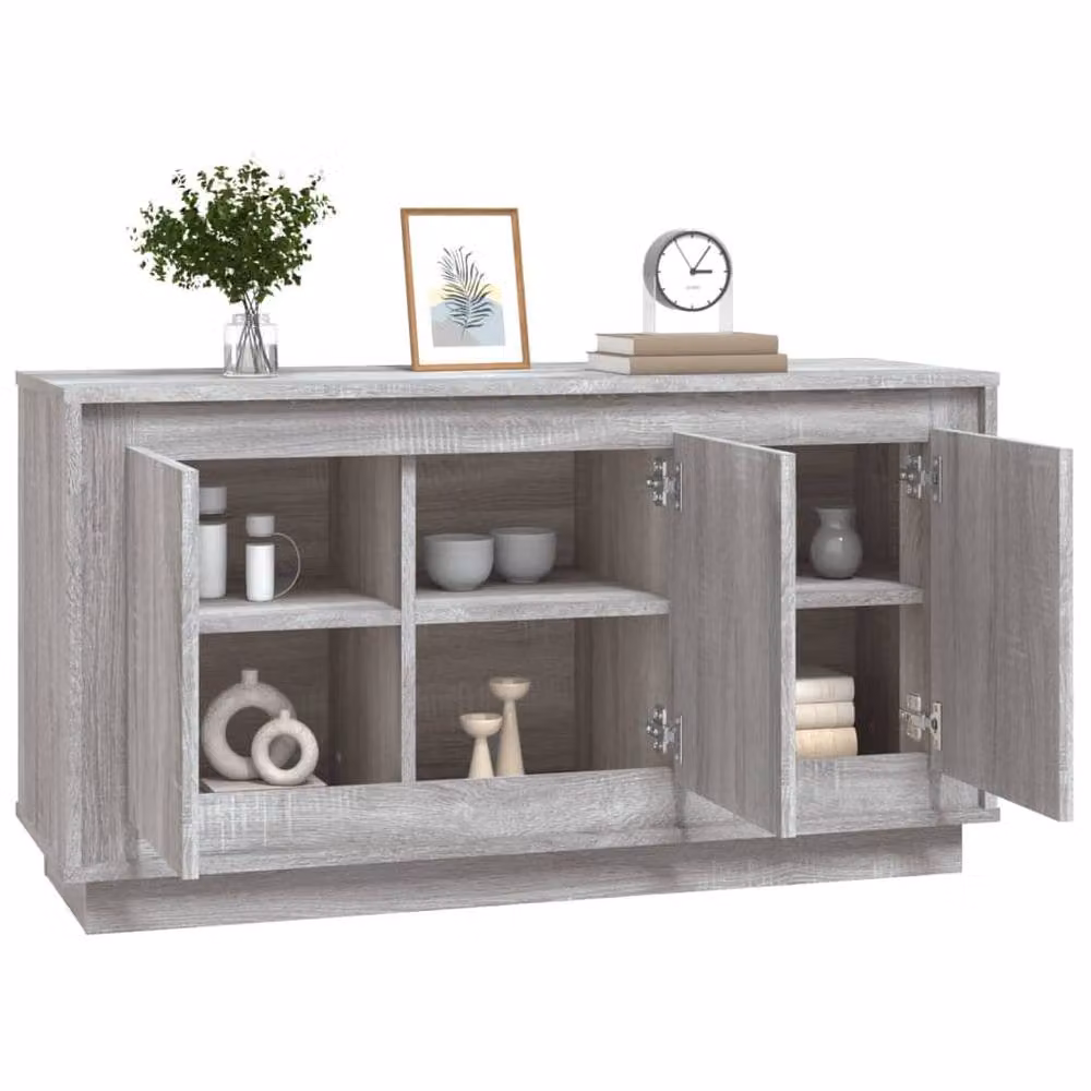 Berkfield Home Grey Sonoma Sideboard in Engineered Wood, W/D/H: 102 x 35 x 55 cm – 2