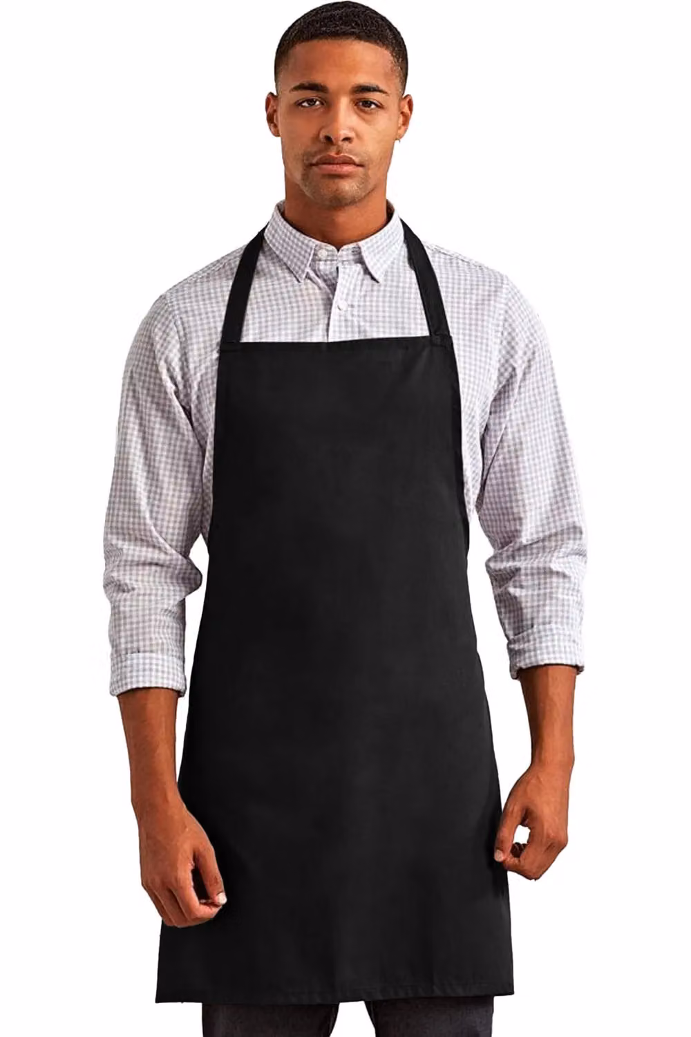 Premier Women's Essential Bib Apron Catering Workwear, Pack of 2, Black – 2