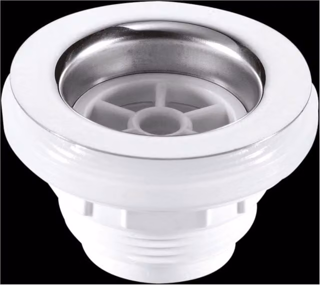 McAlpine 1.5 inch Backnut Bath Waste with 70mm Stainless Steel Flange in White – 1