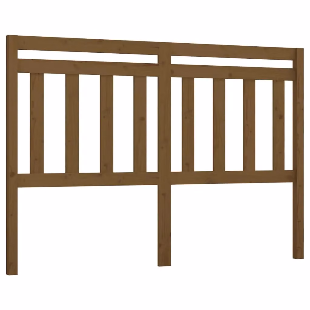Berkfield Home Rustic Solid Wood Pine Bed Headboard in Honey Brown, W: 146 cm, D: 4 cm, H: 100 cm – 2