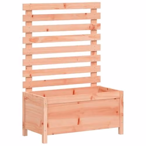 vidaXL Rustic Brown Garden Planter with Rack in Solid Douglas Wood, W/D/H: 79 x 39.5 x 114 cm