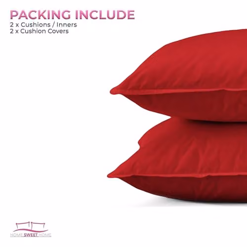 Snug City Waterproof Outdoor Garden Patio Cushion Set of 2, Red, W/D/H: 60 x 60 x 60 cm – 5