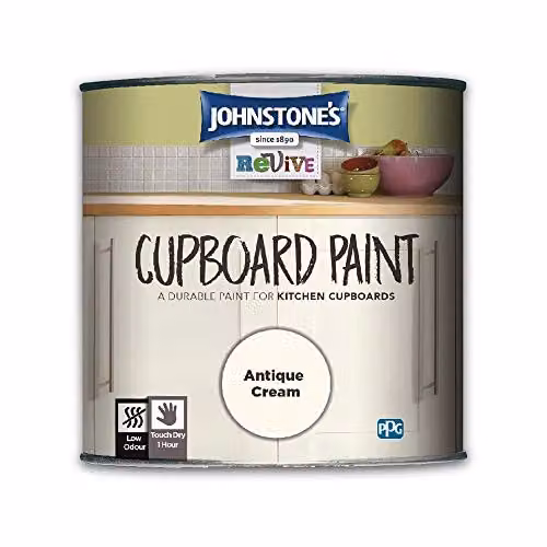 Johnstone's Cupboard Paint Antique Cream Beige Satin Gloss 750 ml