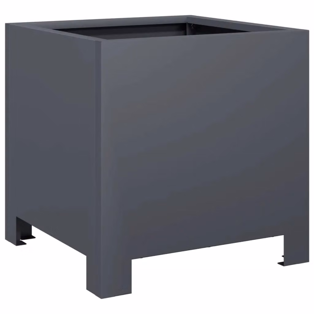 Berkfield Home Garden Steel Planter Tub Set, 2 Pieces, Anthracite and Black, W/D/H: 30 x 30 x 30 cm – 4