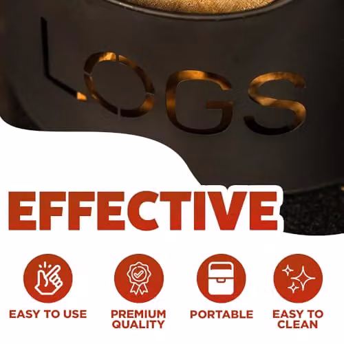 Marco Paul 3-Piece Black Metal Fireplace Accessory Set Including Log Basket, Kindling Bucket and Matchstick Holder – 5